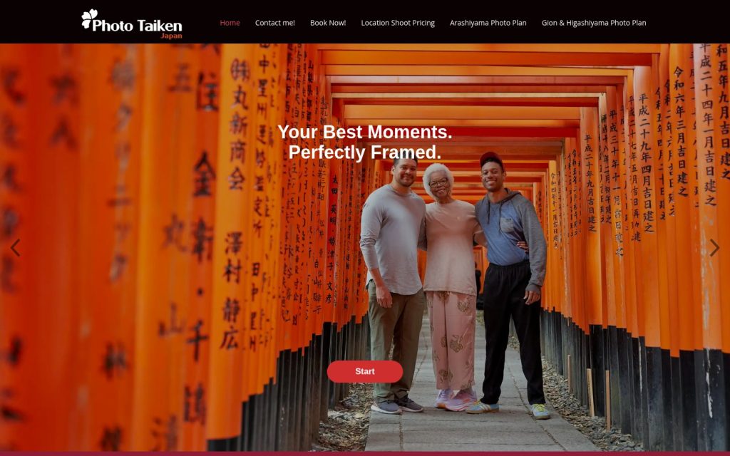 Photo Taiken Japan homepage screenshot